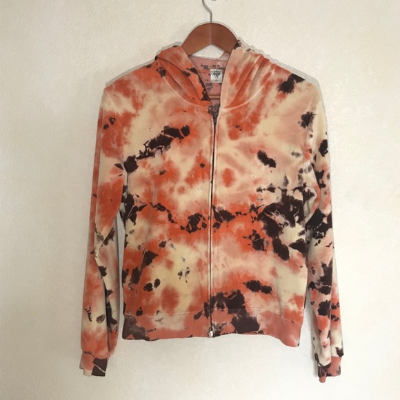 Prana Tie Dye Zip Up Cotton Blend Hoodie - Large - Picture 1 of 5